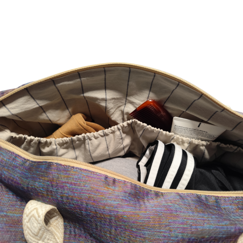 Mississippi – Bolso de viaje/deporte hecho a mano con bolsillos y correa extraíble | Leraki