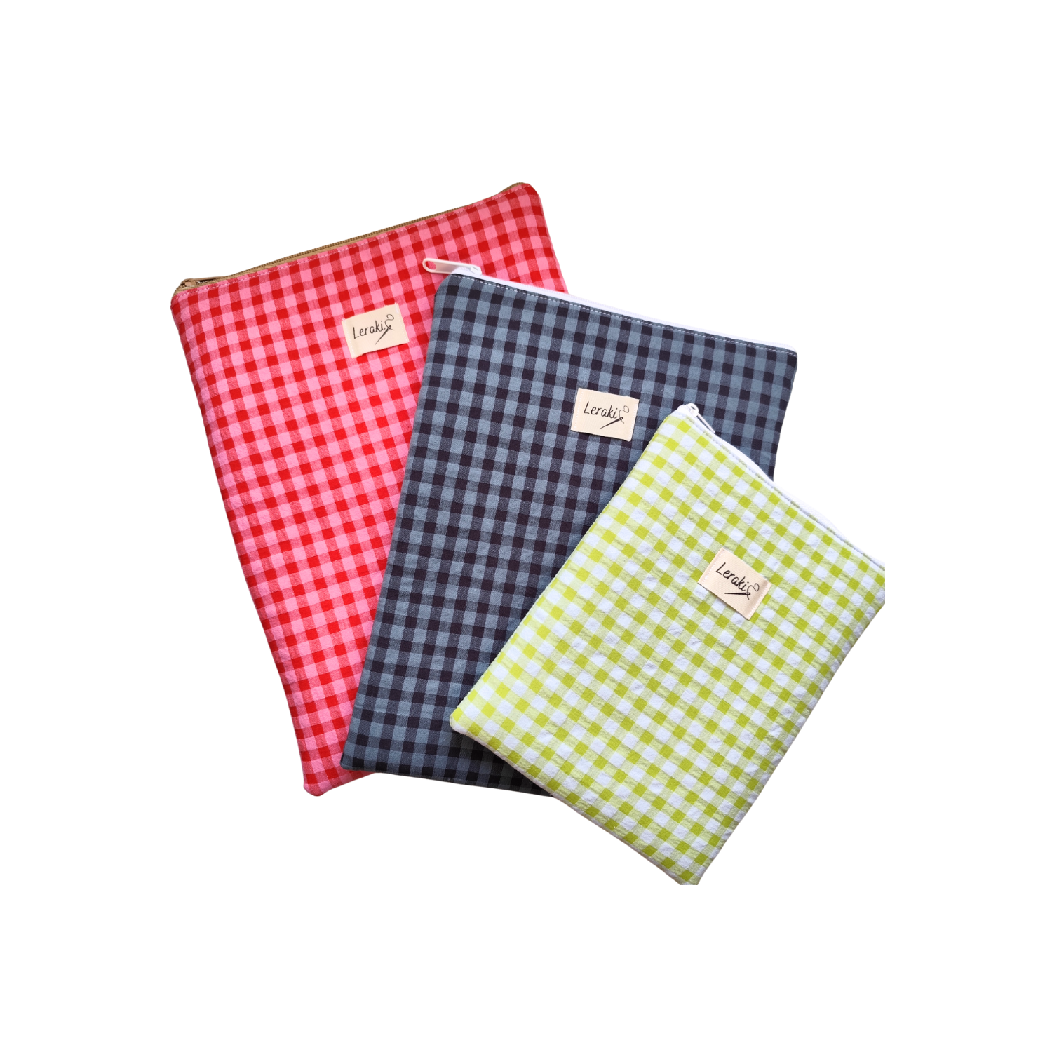 Funda Émile en cuadros vichy – Acolchada para libro, tablet o agenda