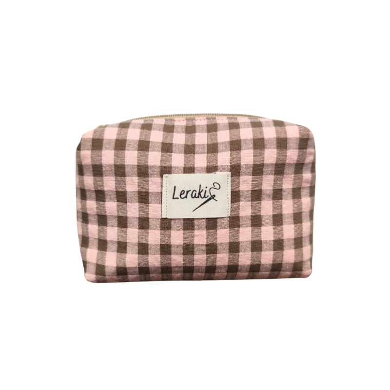 Mini neceser Chérie en cuadros vichy – Diseño compacto y funcional