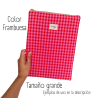 Funda Émile en cuadros vichy – Acolchada para libro, tablet o agenda