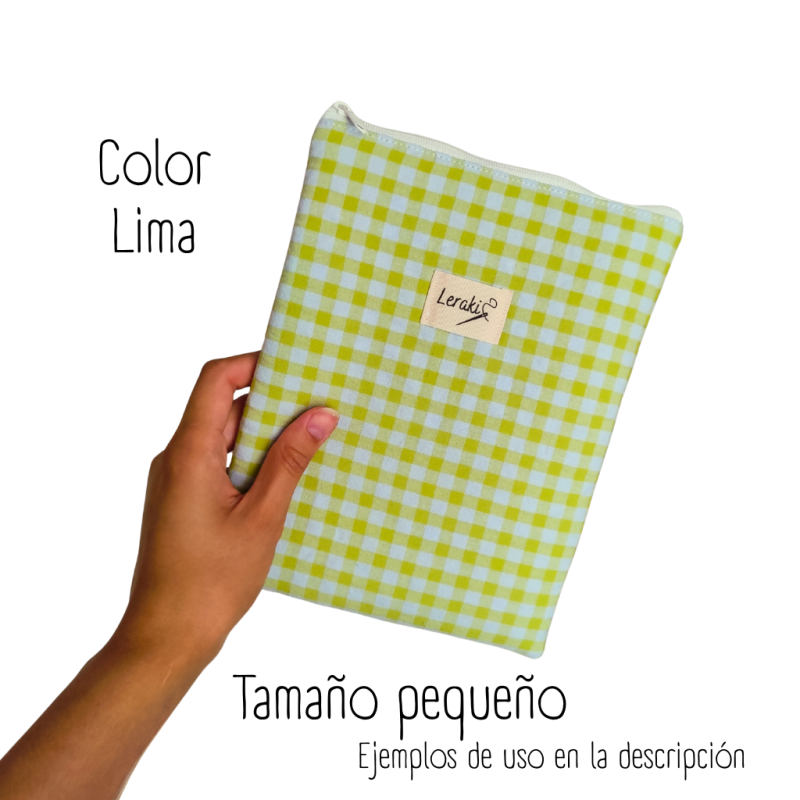 Funda Émile en cuadros vichy – Acolchada para libro, tablet o agenda