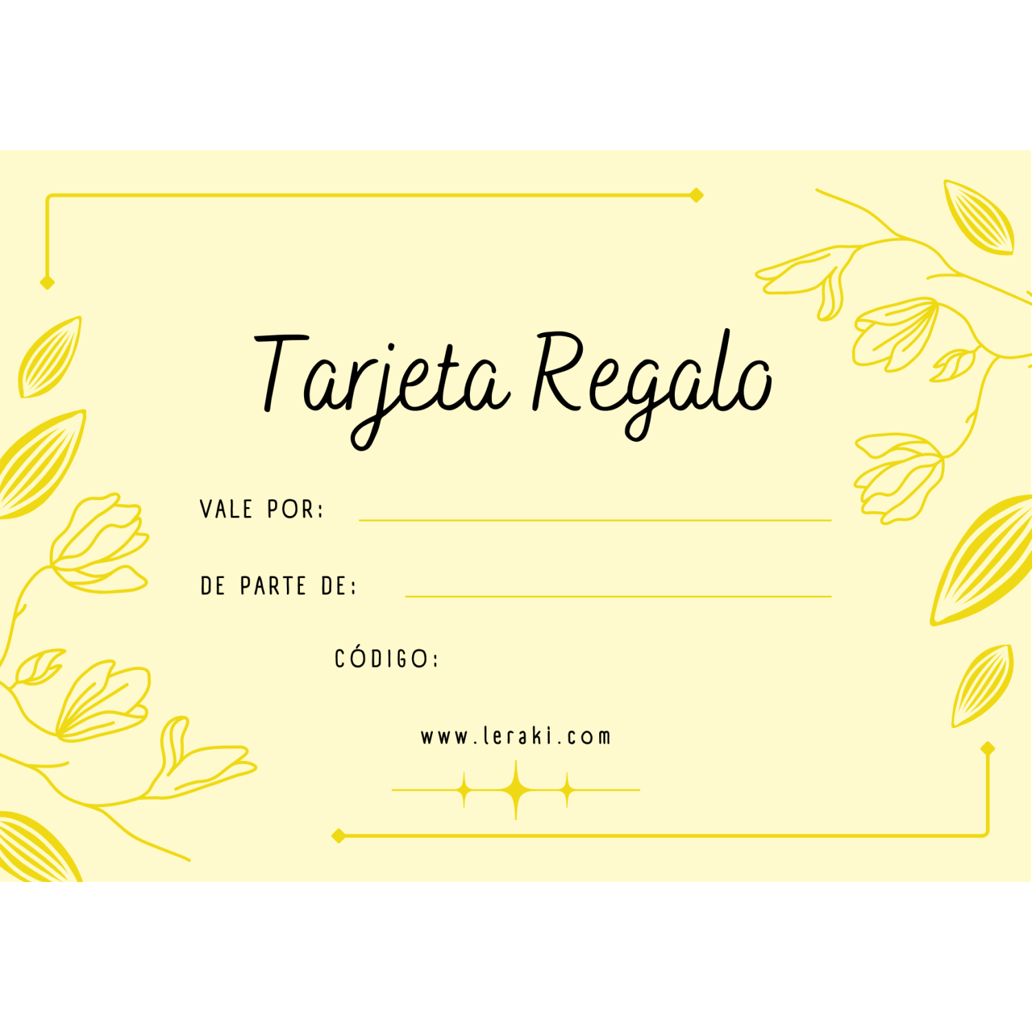 Tarjeta regalo Leraki