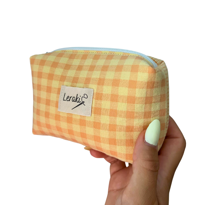 Mini neceser Chérie en cuadros vichy – Diseño compacto y funcional