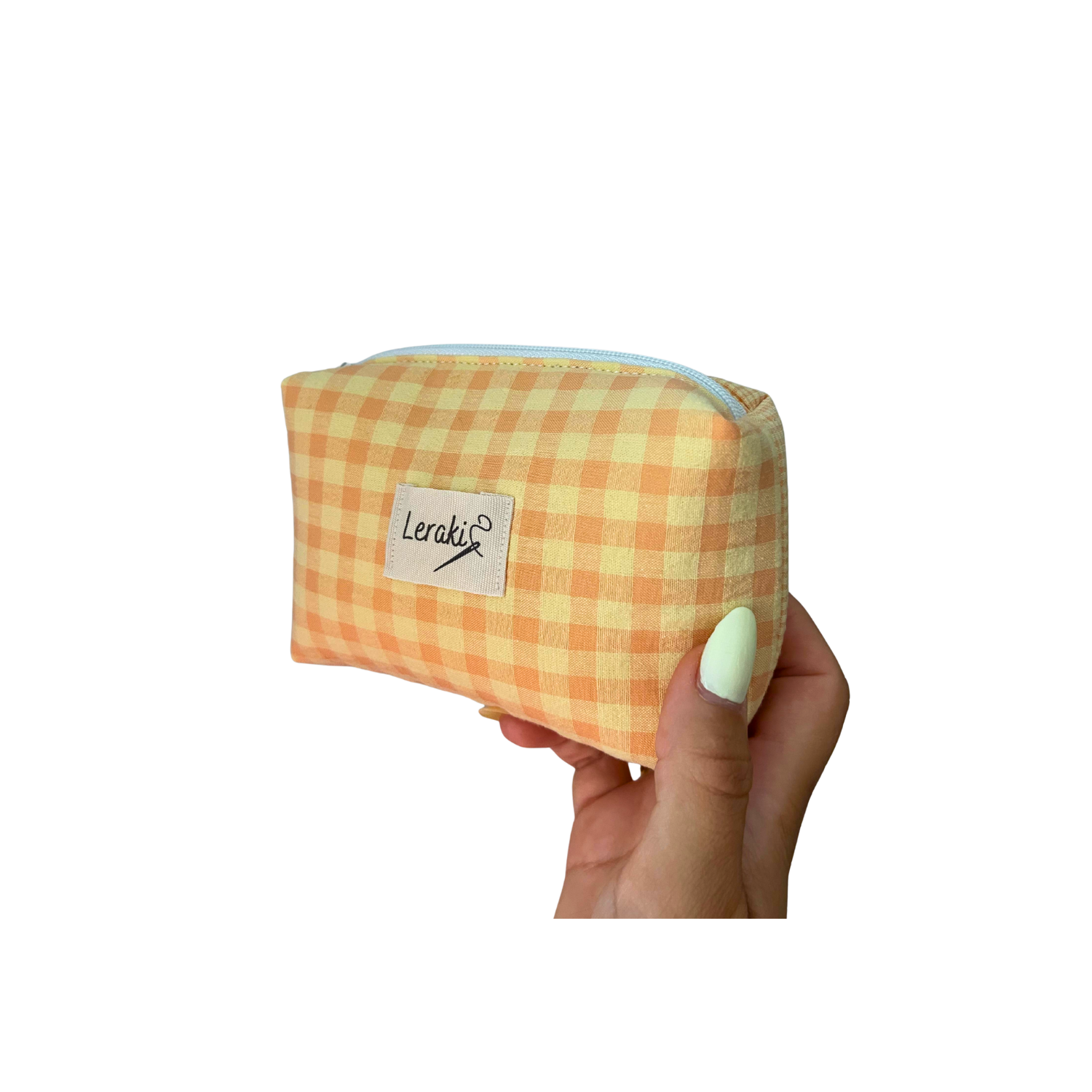 Mini neceser Chérie en cuadros vichy – Diseño compacto y funcional