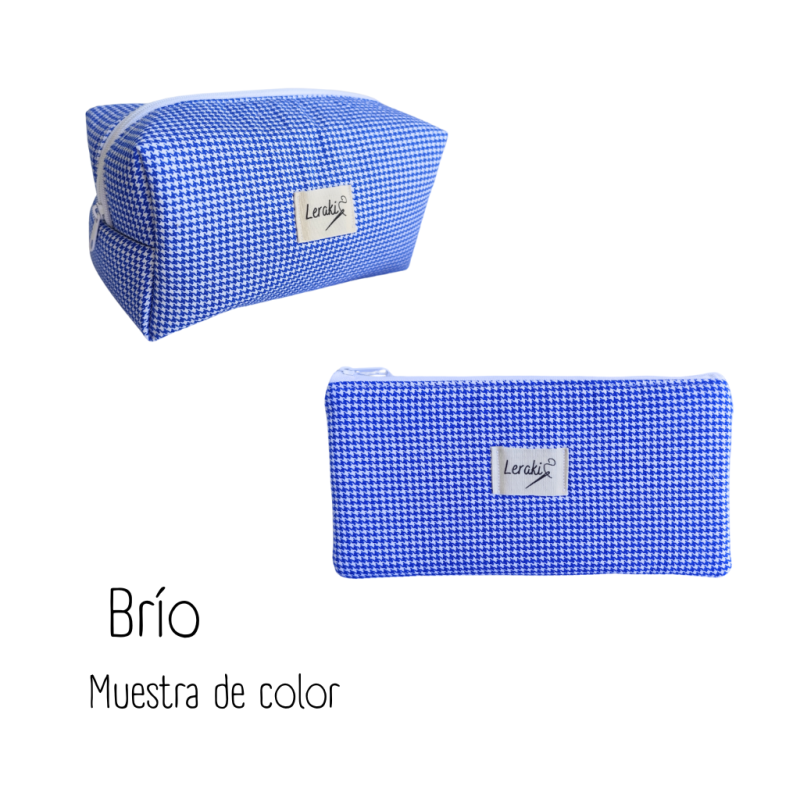 Estuche Lucie en cuadros vichy – Hecho a mano, ideal para clase o como nesecer