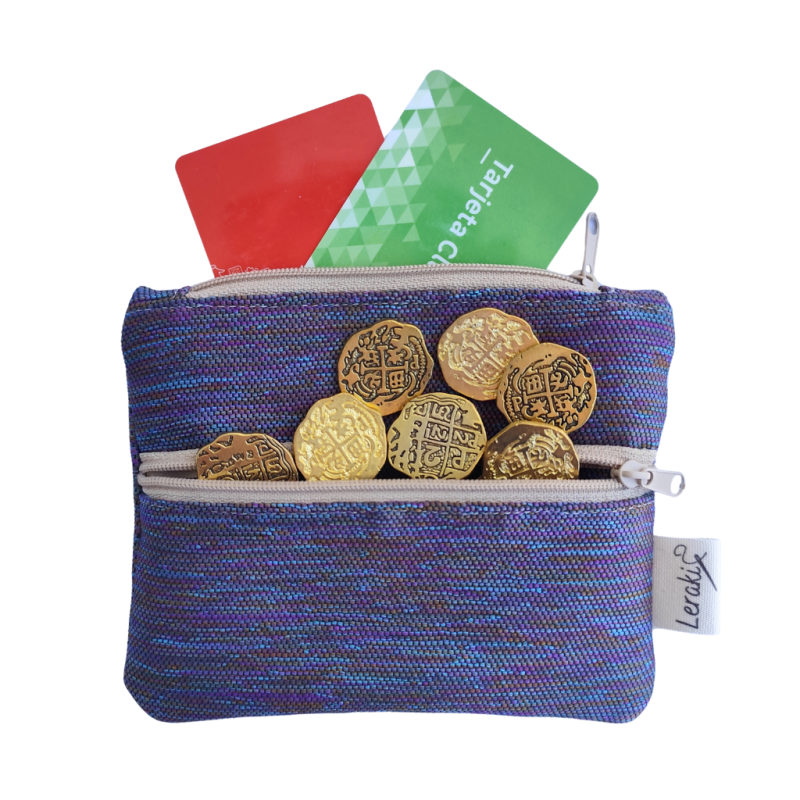 Rin – Monedero doble bolsillo hecho a mano | Leraki