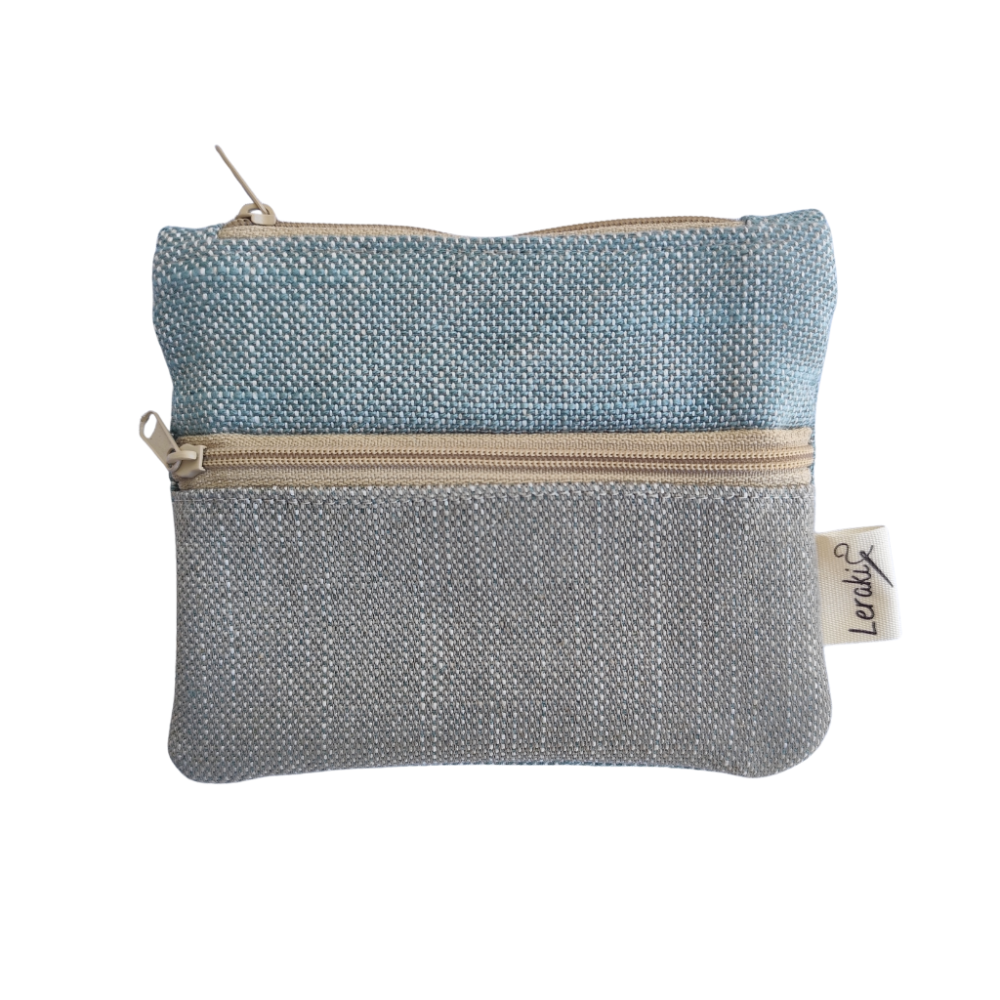 Rin – Monedero doble bolsillo hecho a mano | Leraki