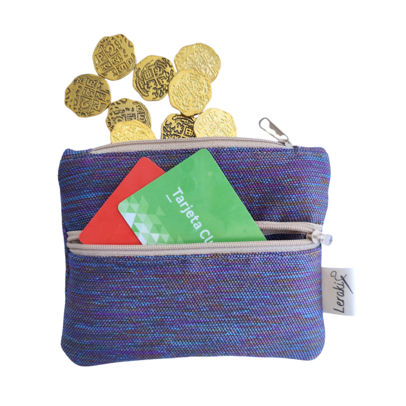 Rin – Monedero doble bolsillo hecho a mano | Leraki